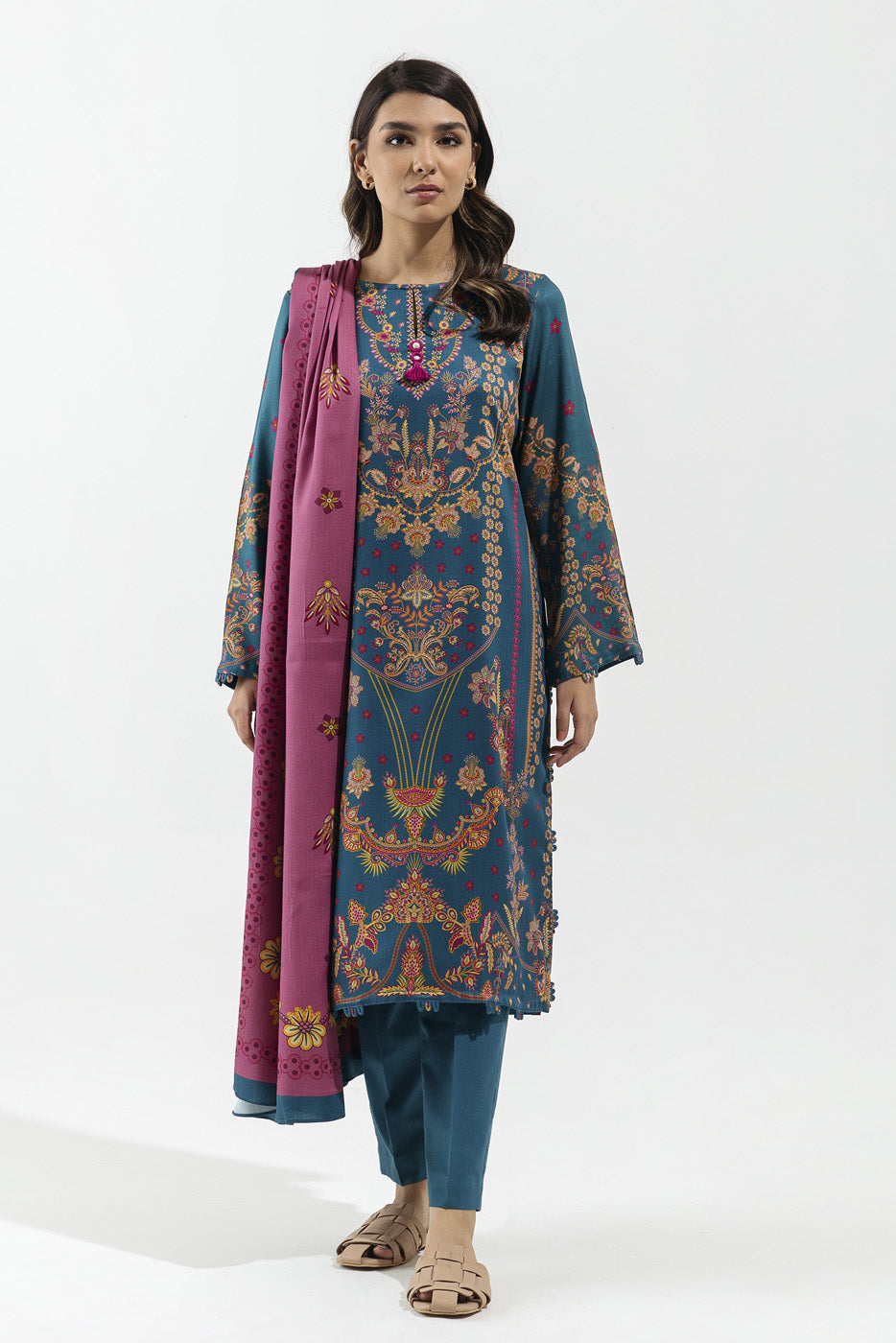 3 Piece - Printed Linen Suit - Victorian Voyage