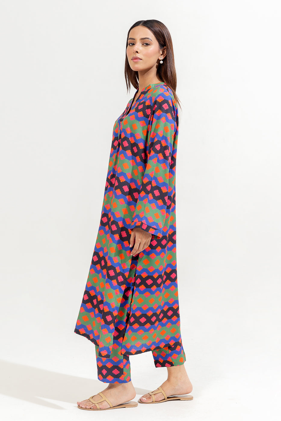 2 Piece Printed Viscose Suit (Pret)