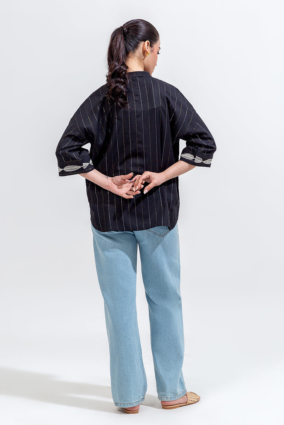 Embroidered Viscose Top (Pret)