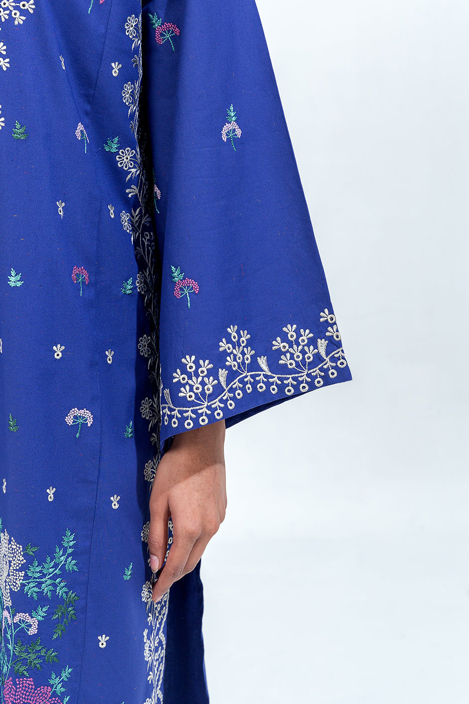 2 Piece Embroidered Cambric Suit (Pret)