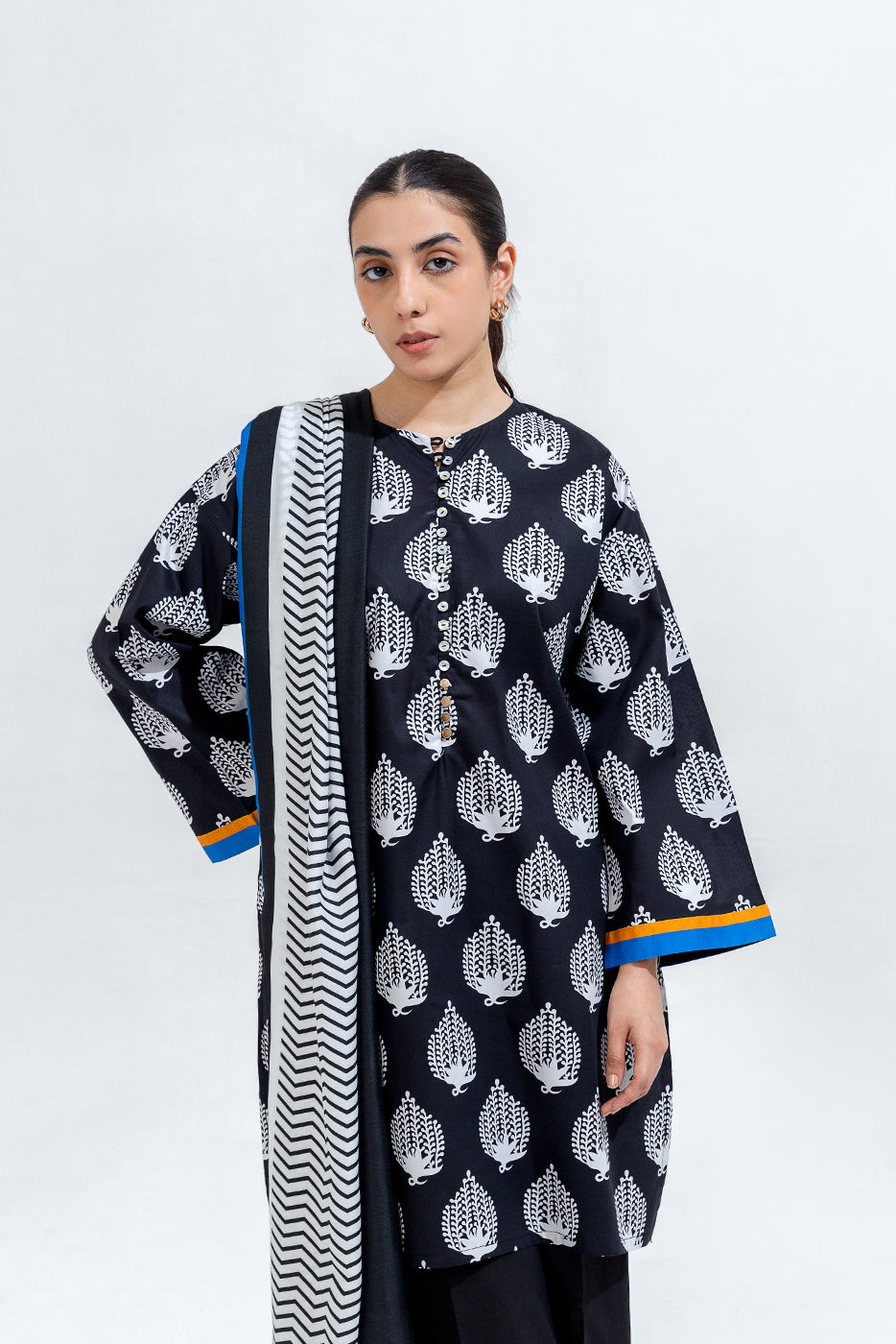 2 Piece Printed Cambric Suit (Pret)