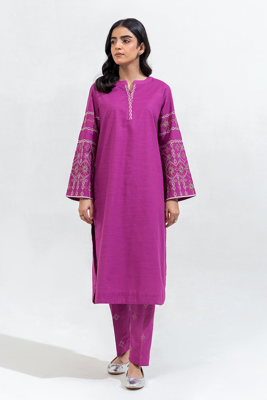 2 Piece Embroidered Khaddar Suit (Pret)