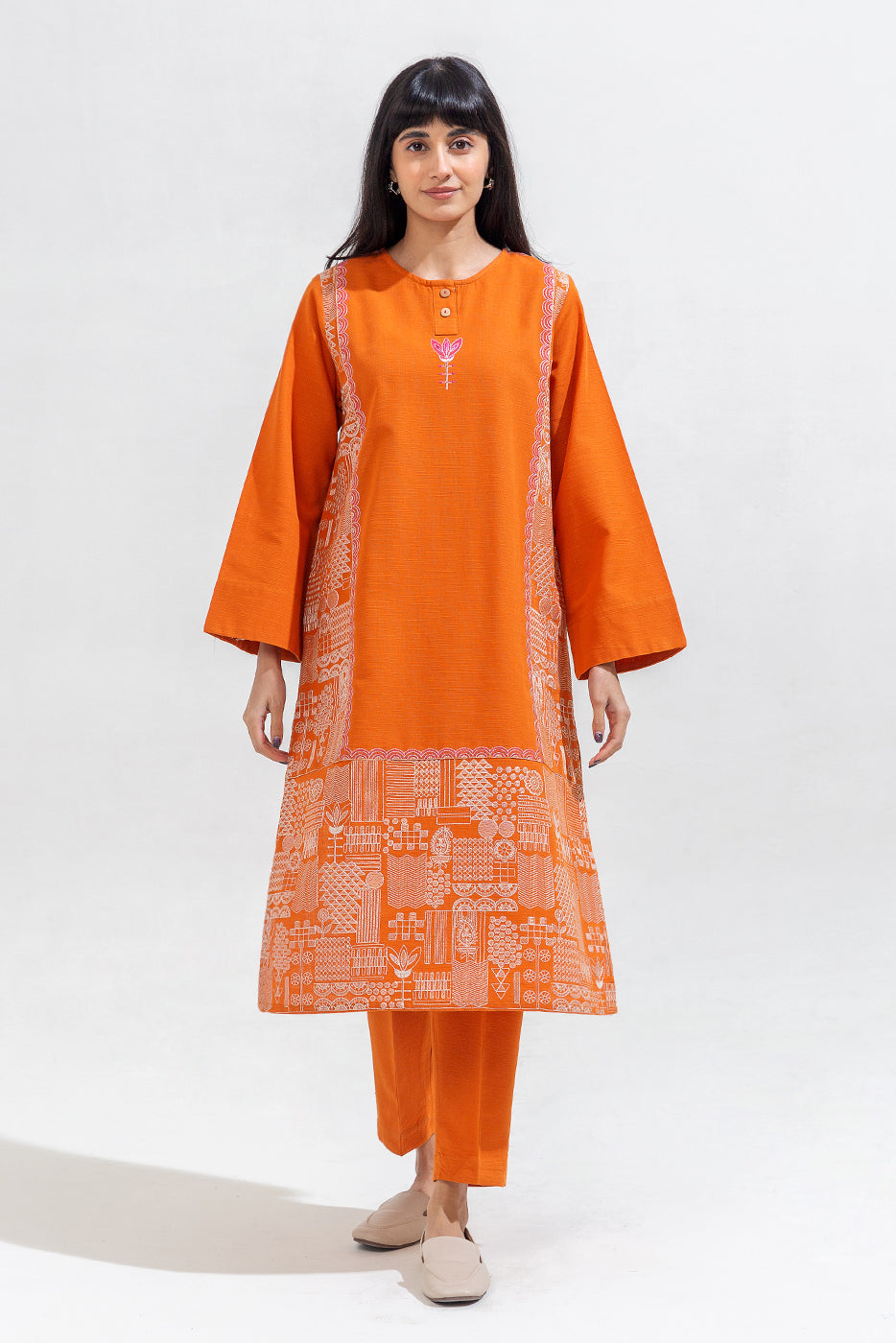 2 Piece Embroidered Khaddar Suit (Pret)