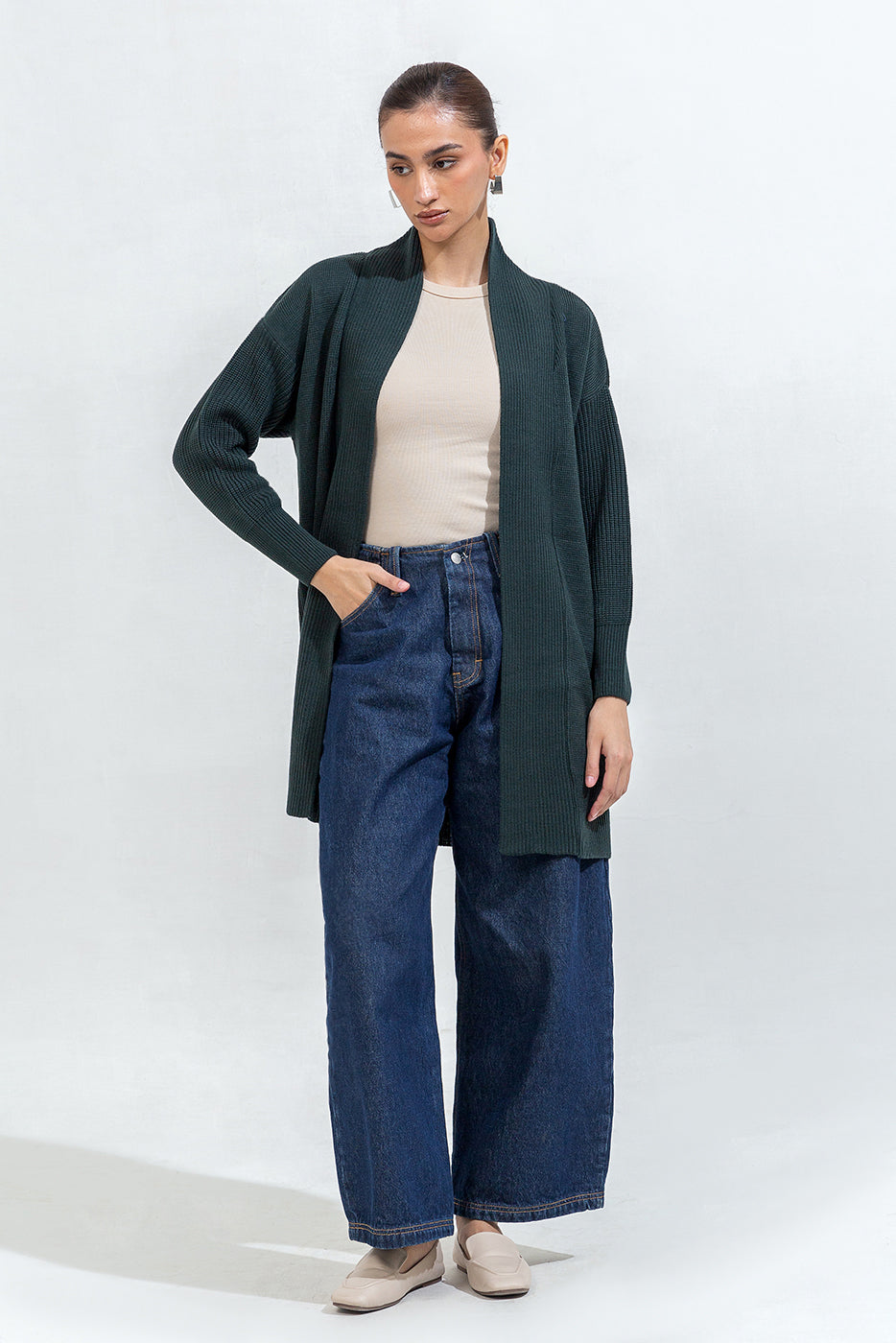 Long Knitted Shrug
