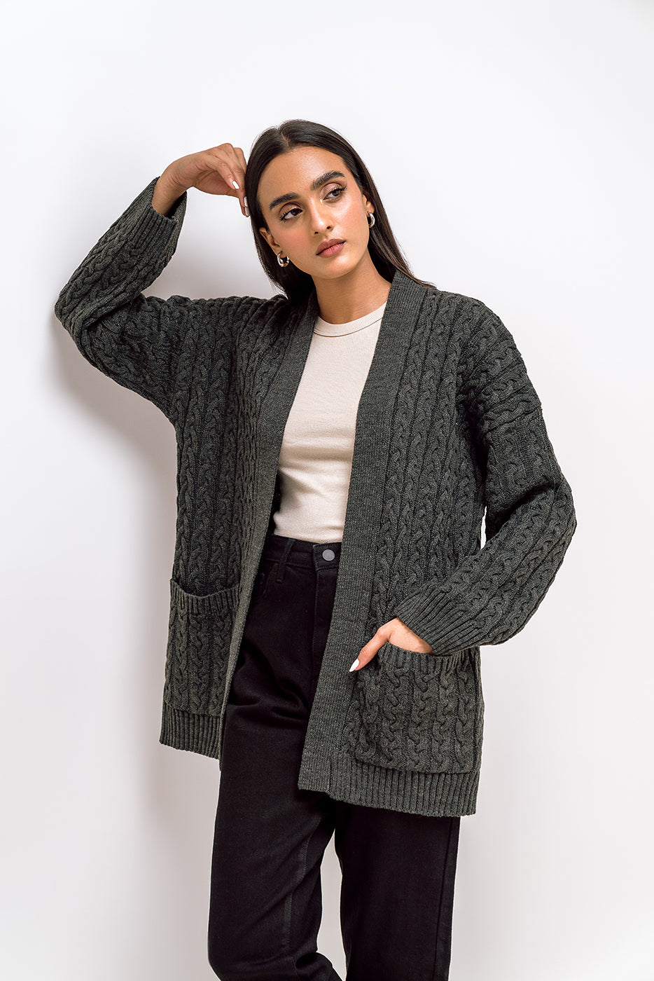 Cable Knit Shrug