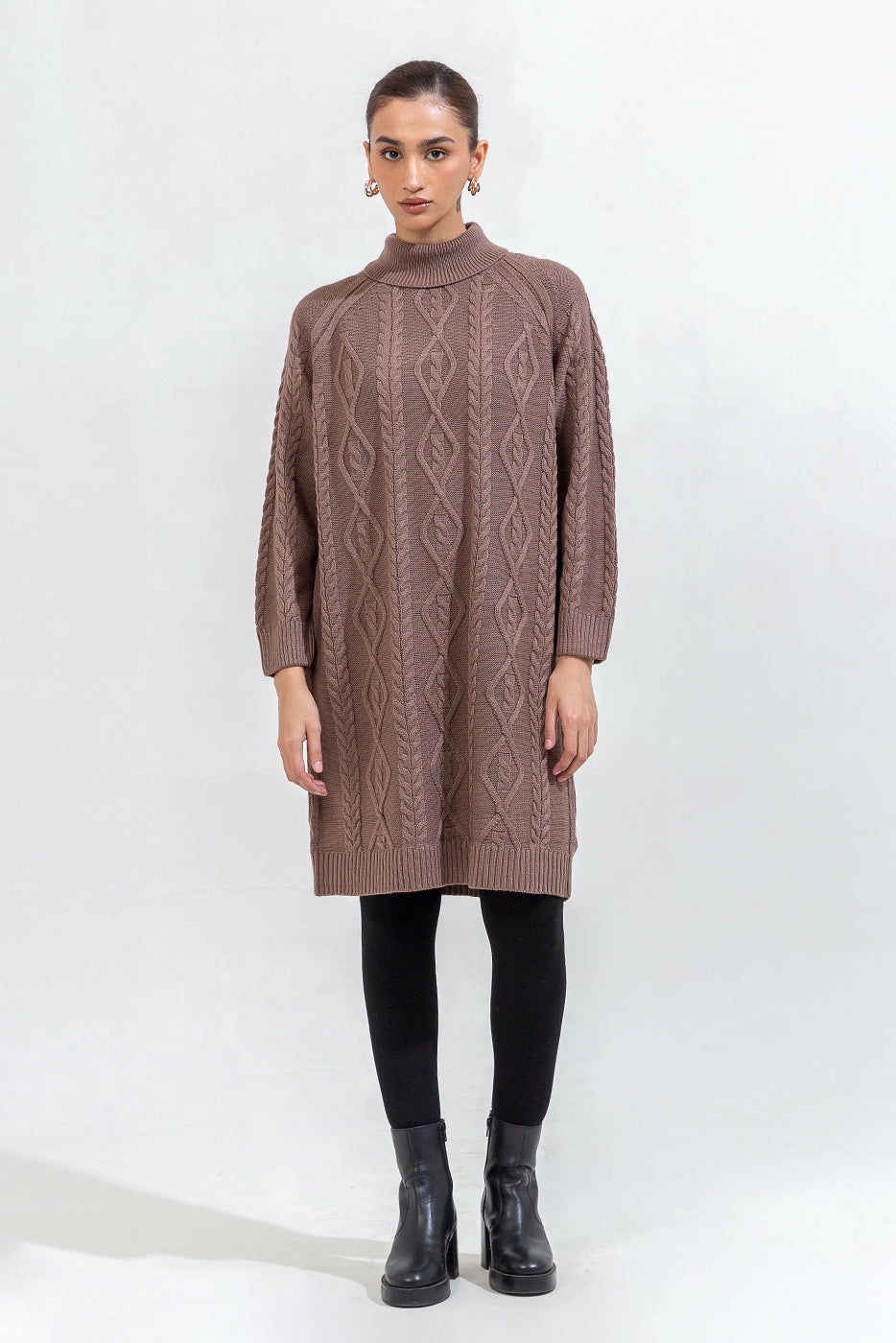 Knitted Knee Length Dress