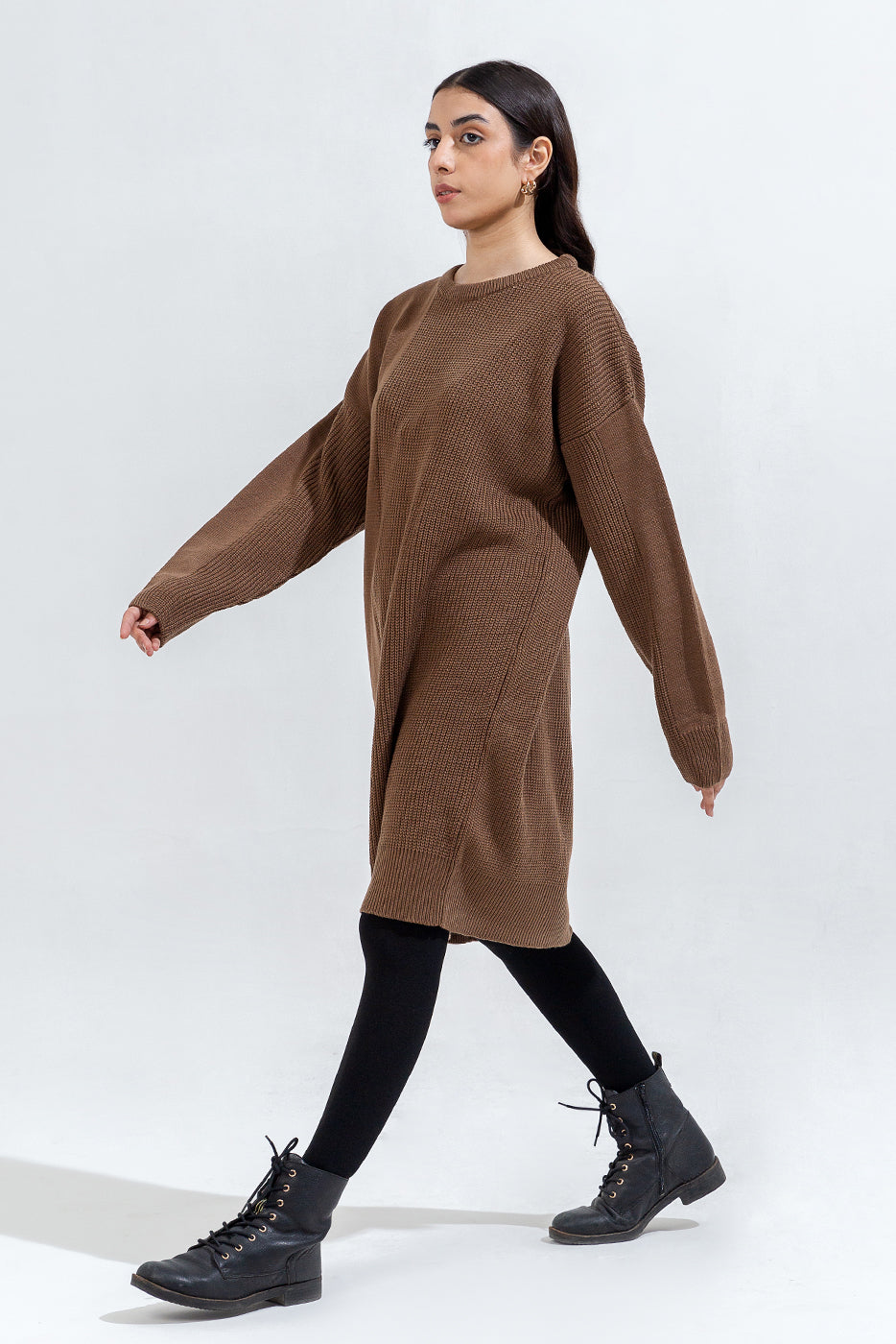 Knitted Knee Length Dress