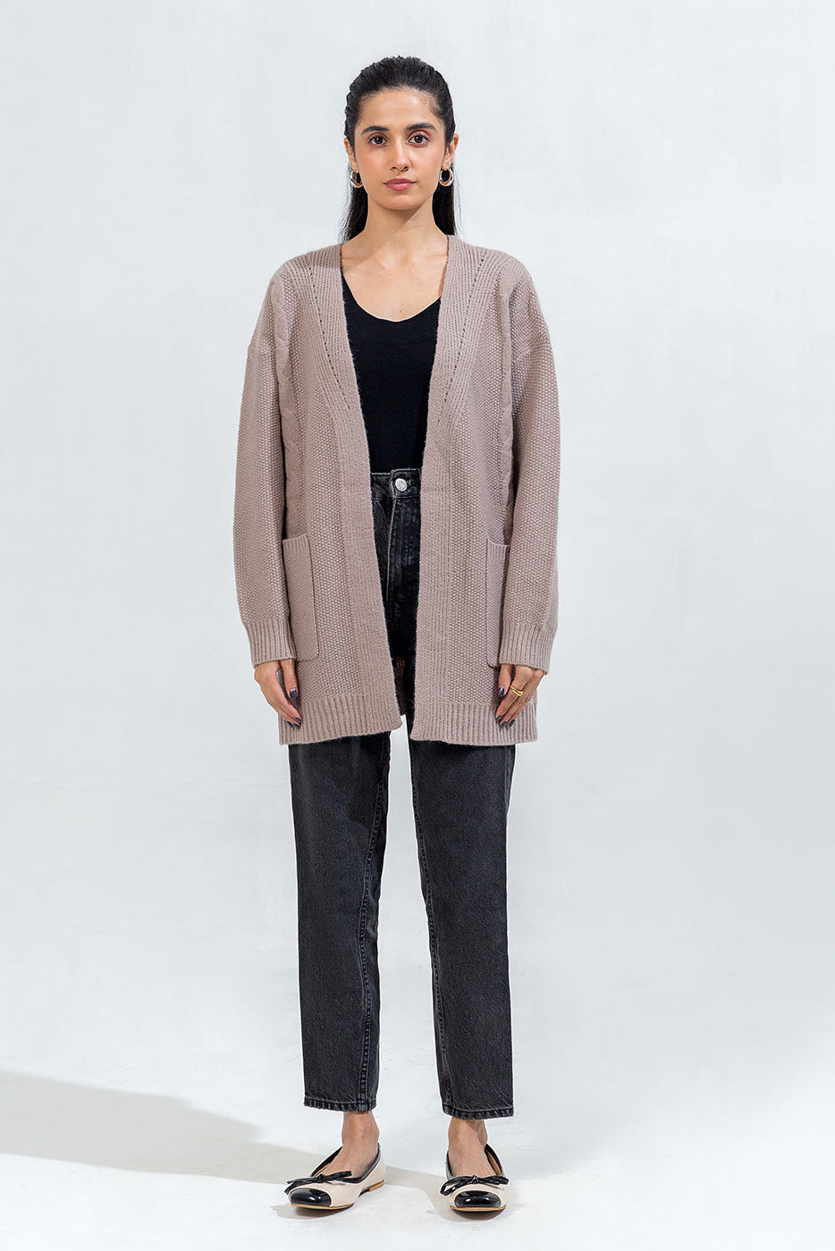 Textured Knit Shrug