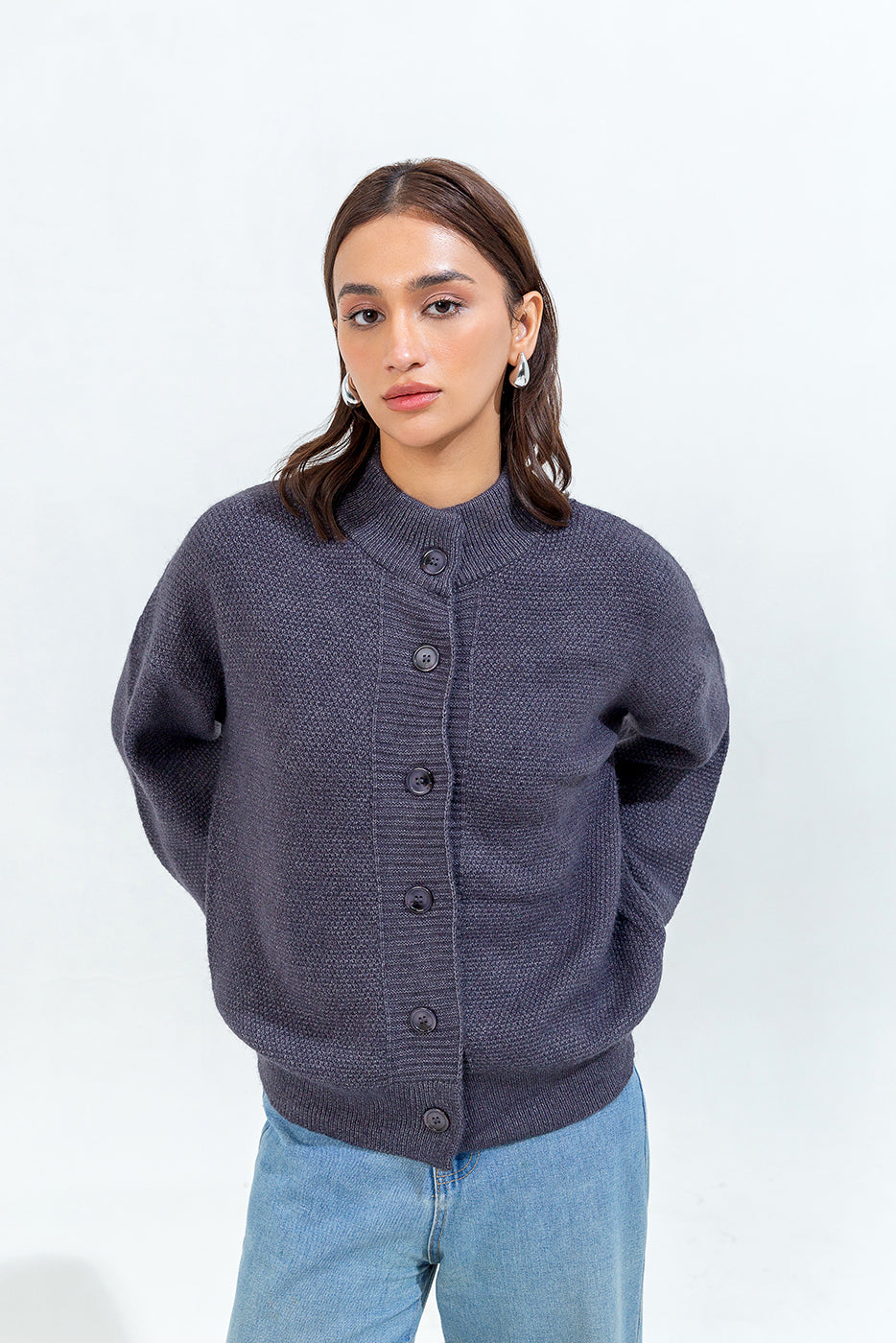 Crew Neck Cardigan
