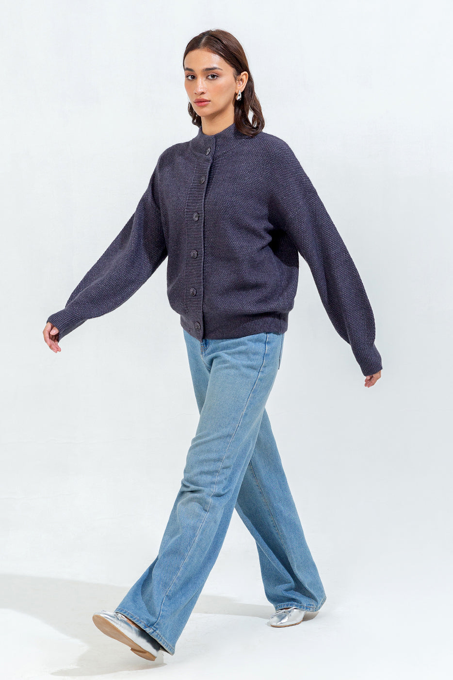 Crew Neck Cardigan