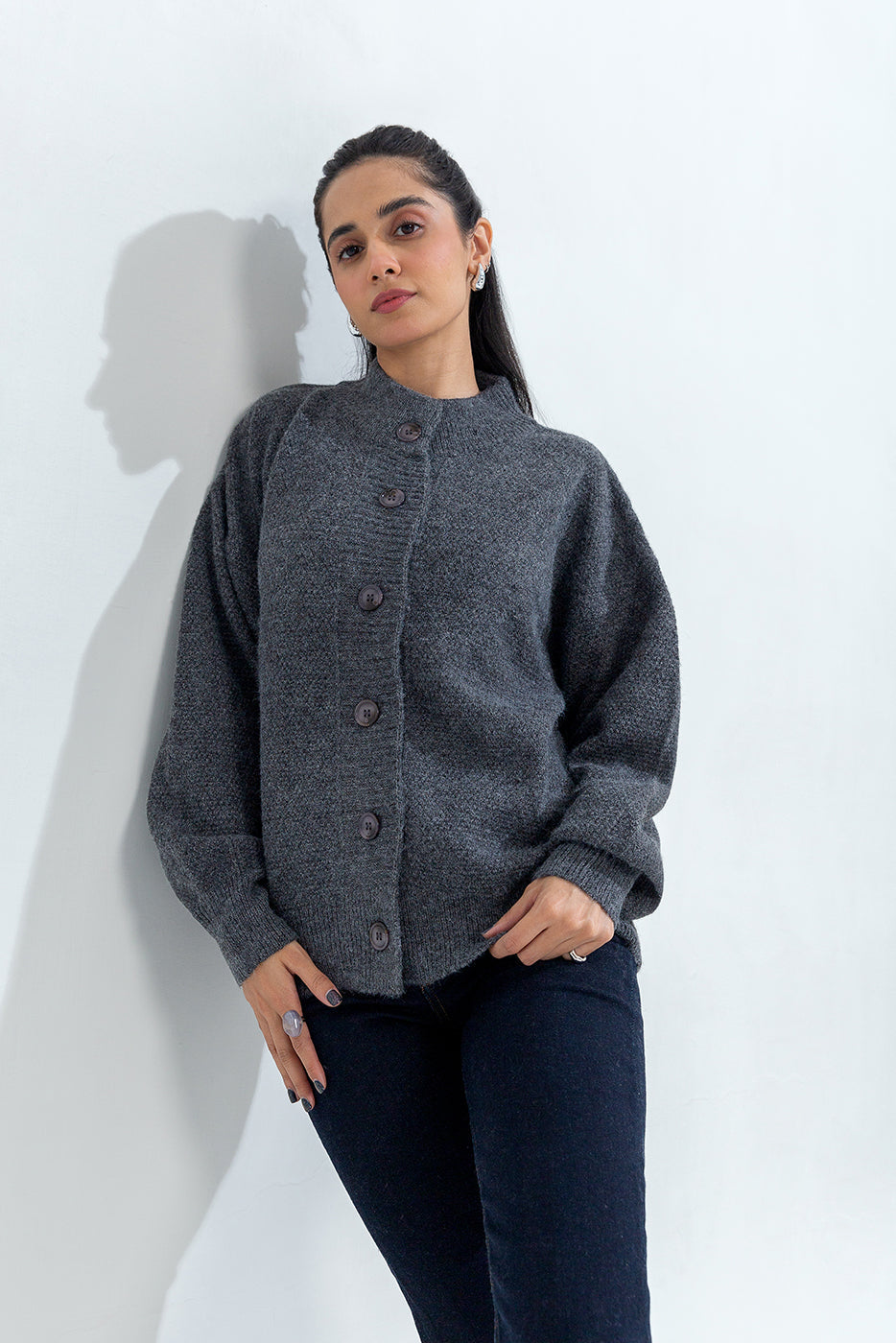 Crew Neck Cardigan