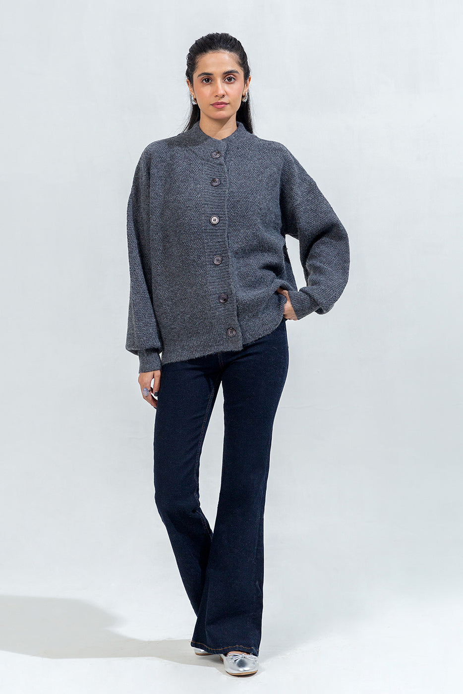 Crew Neck Cardigan