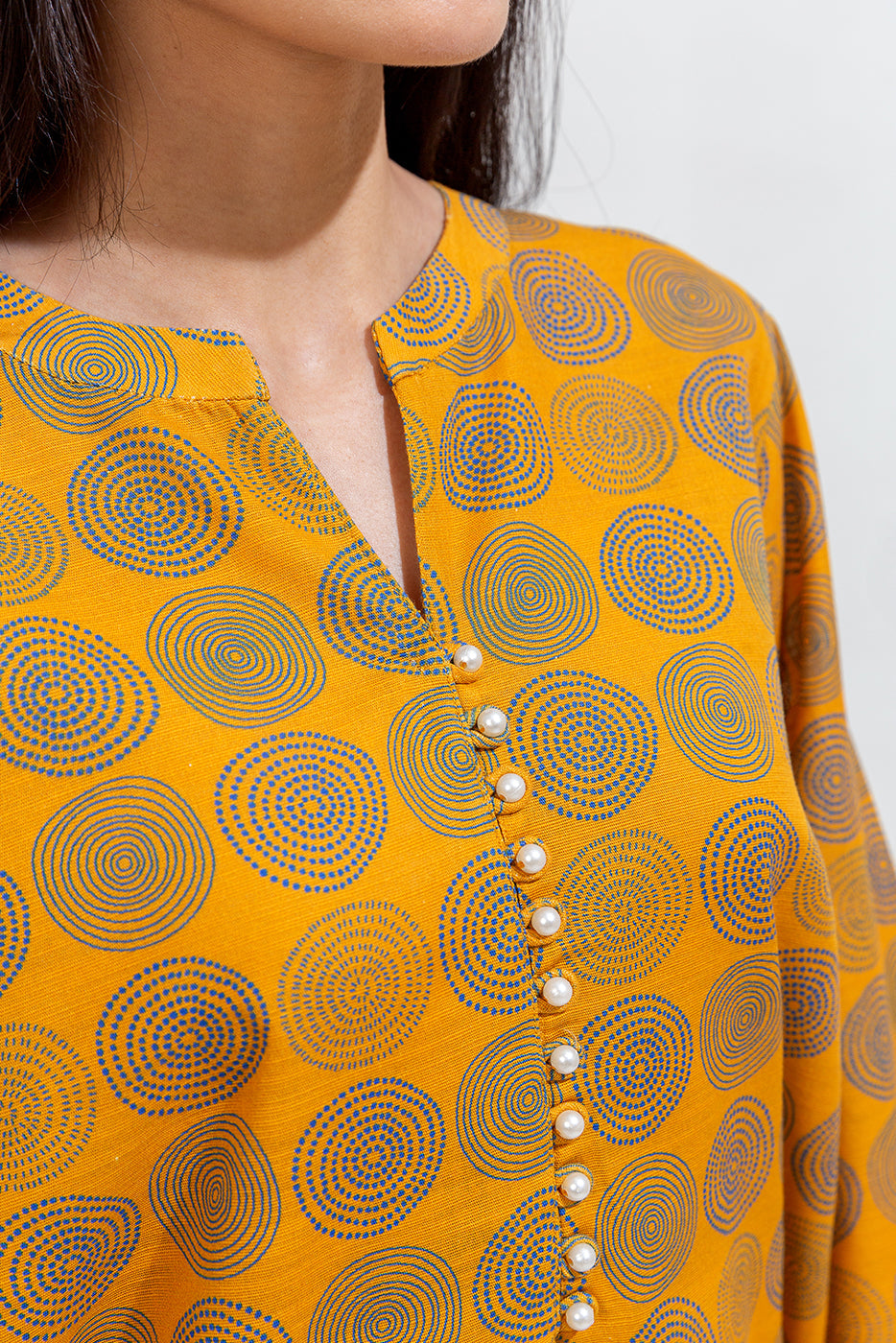 Printed Khaddar Shirt (Pret)