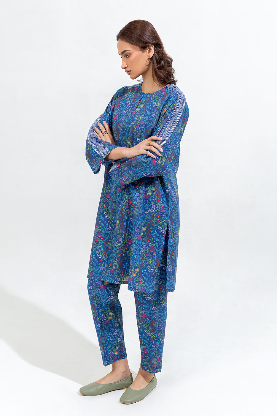 Printed Khaddar Shirt (Pret)