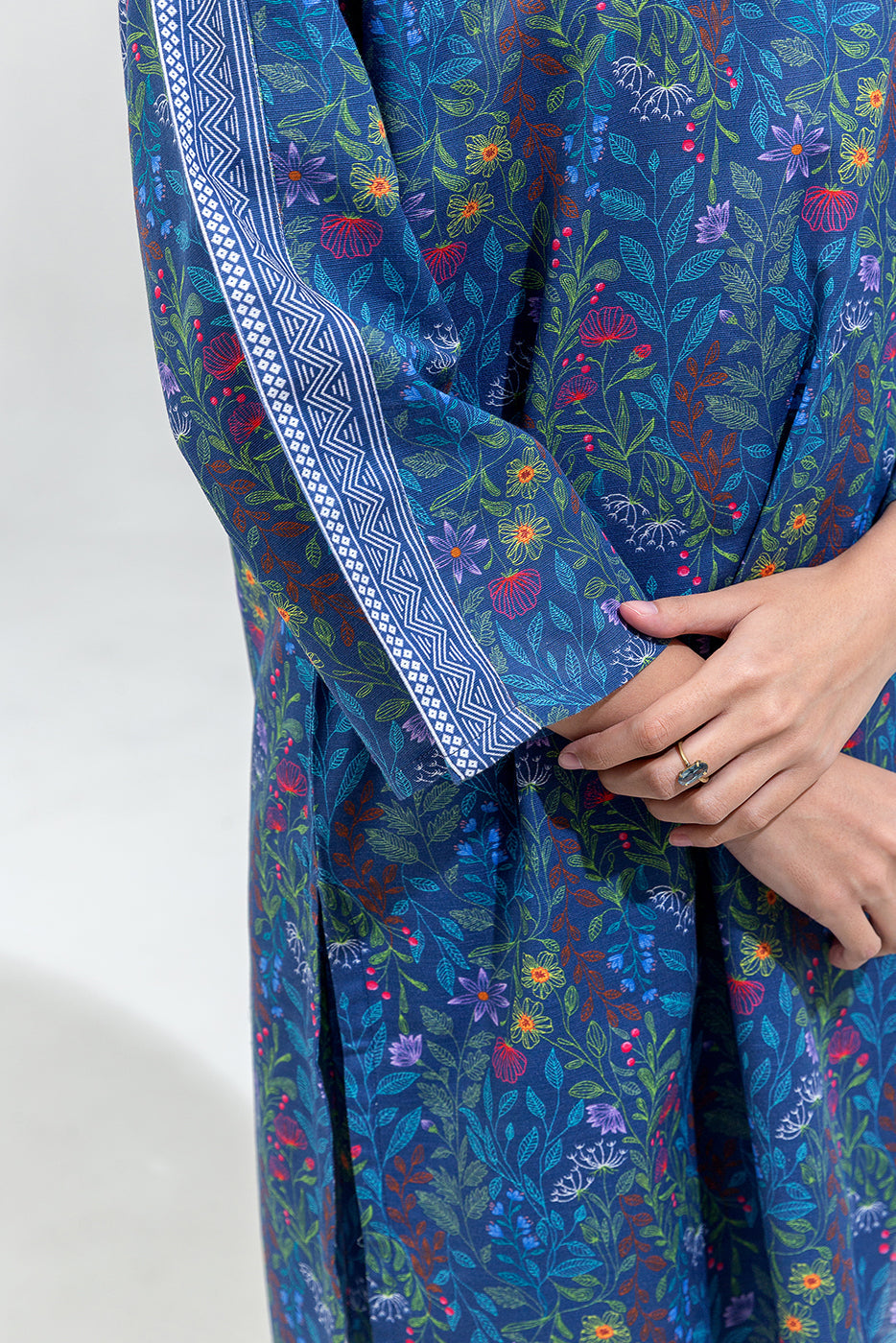 Printed Khaddar Shirt (Pret)