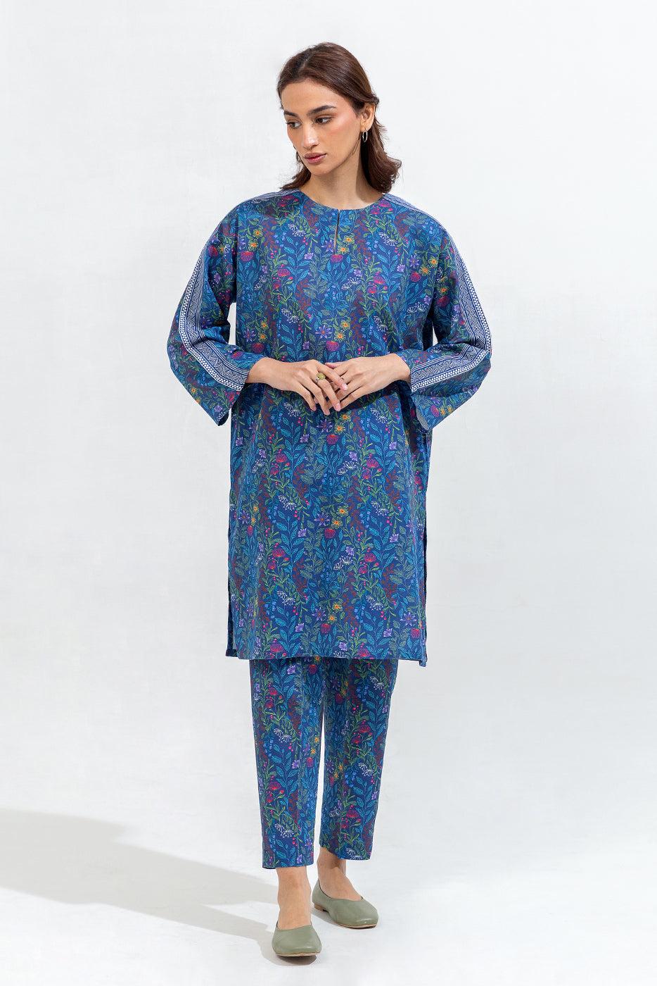 Printed Khaddar Shirt (Pret)