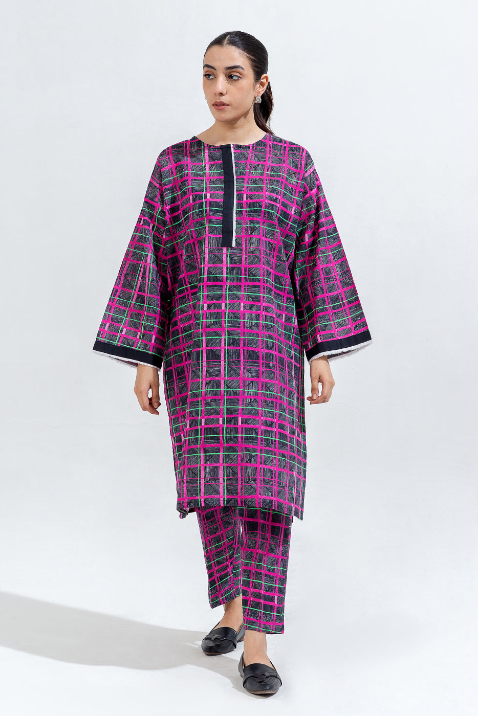Printed Khaddar Shirt (Pret)