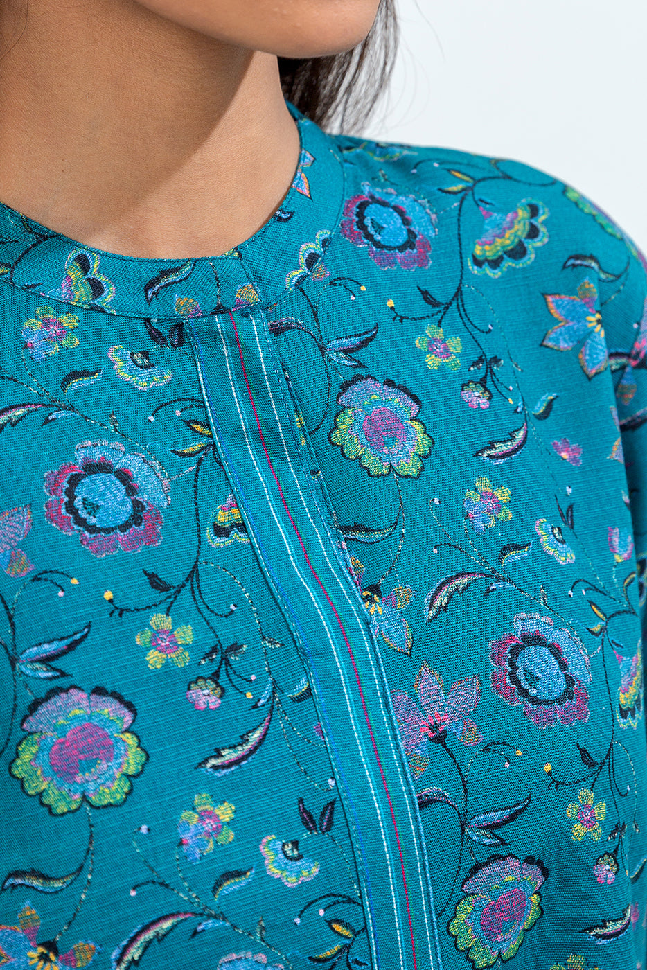 Printed Khaddar Shirt (Pret)
