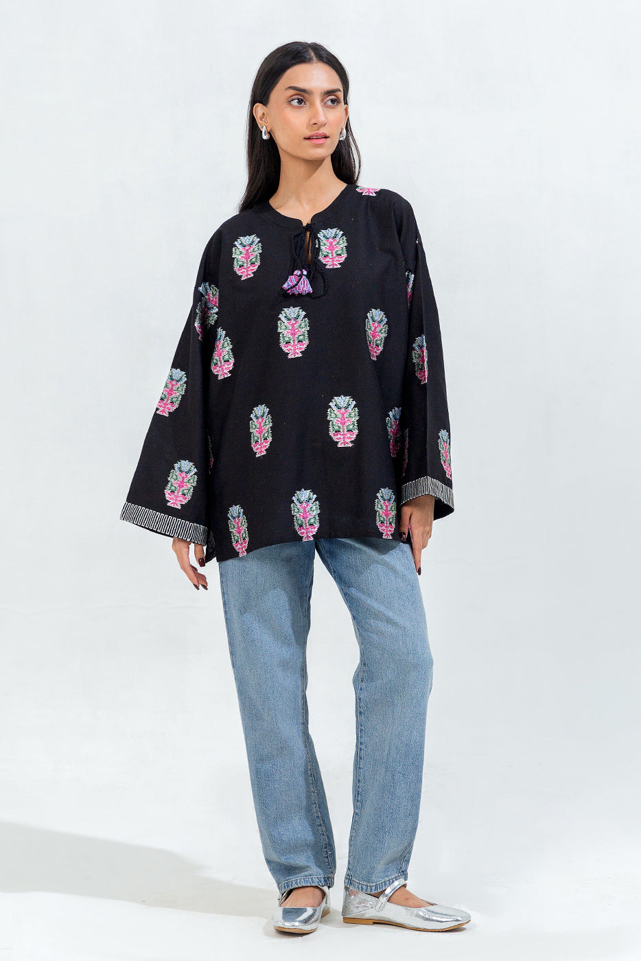 Embroidered Khaddar Shirt (Pret)