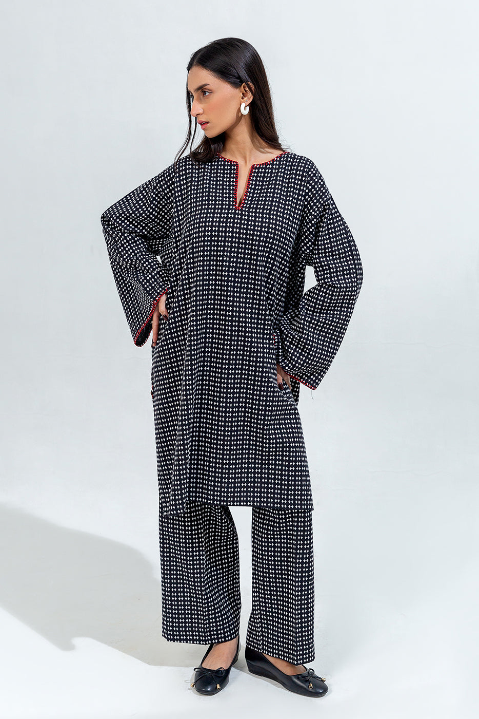 2 Piece Basic Jacquard Suit (Pret)