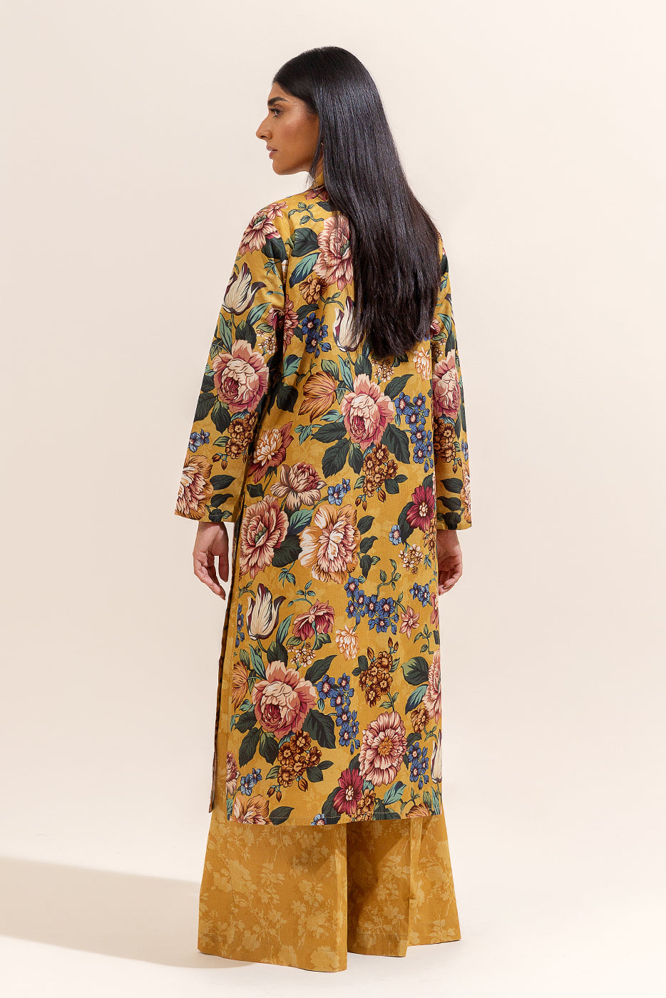 2 Piece Printed Linen Suit-Oasis Bloom (Unstitched)