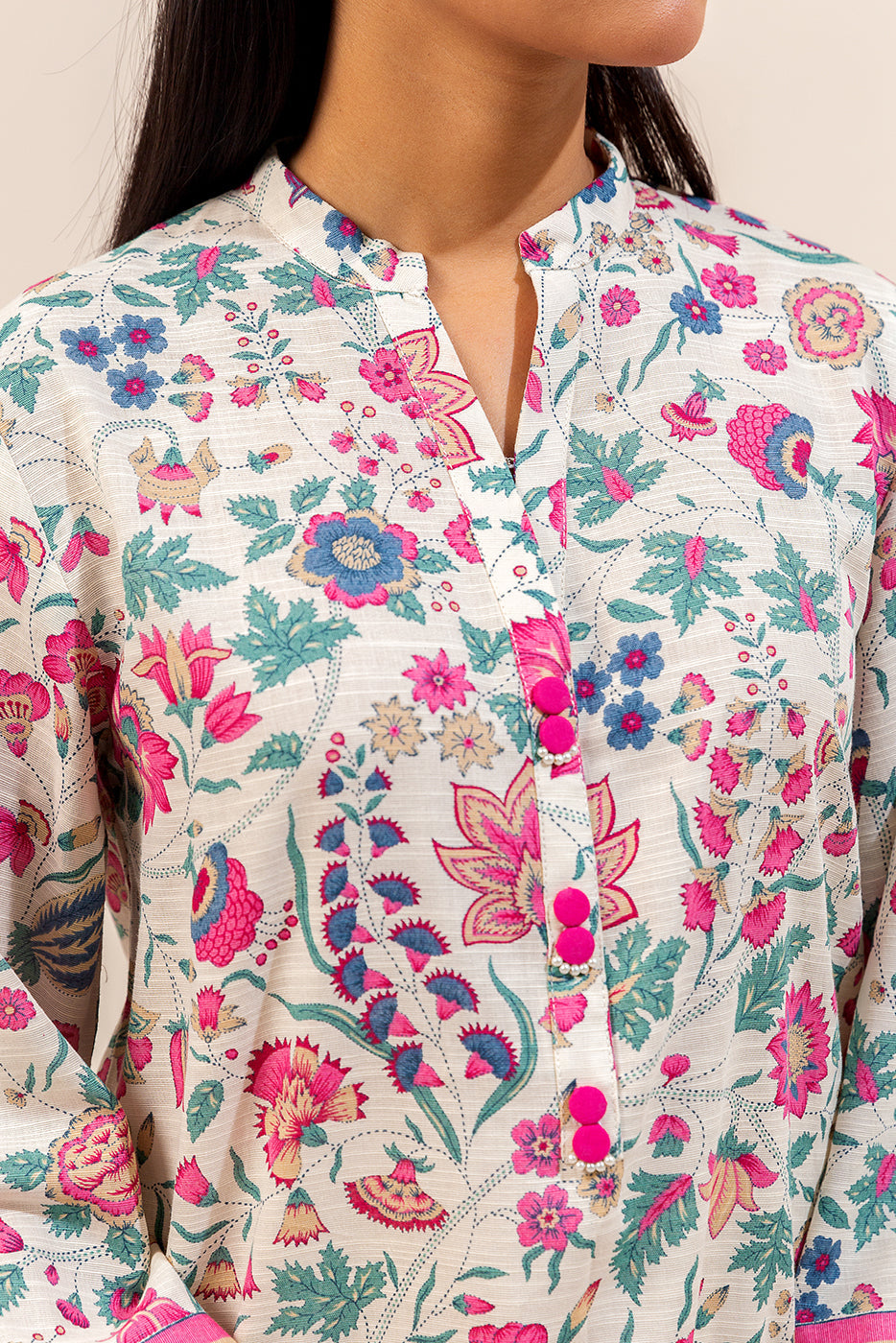 2 Piece Embroidered Khaddar Suit-Pristine Florid (Unstitched)
