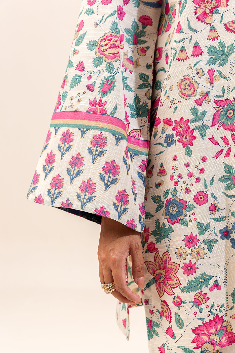 2 Piece Embroidered Khaddar Suit-Pristine Florid (Unstitched)
