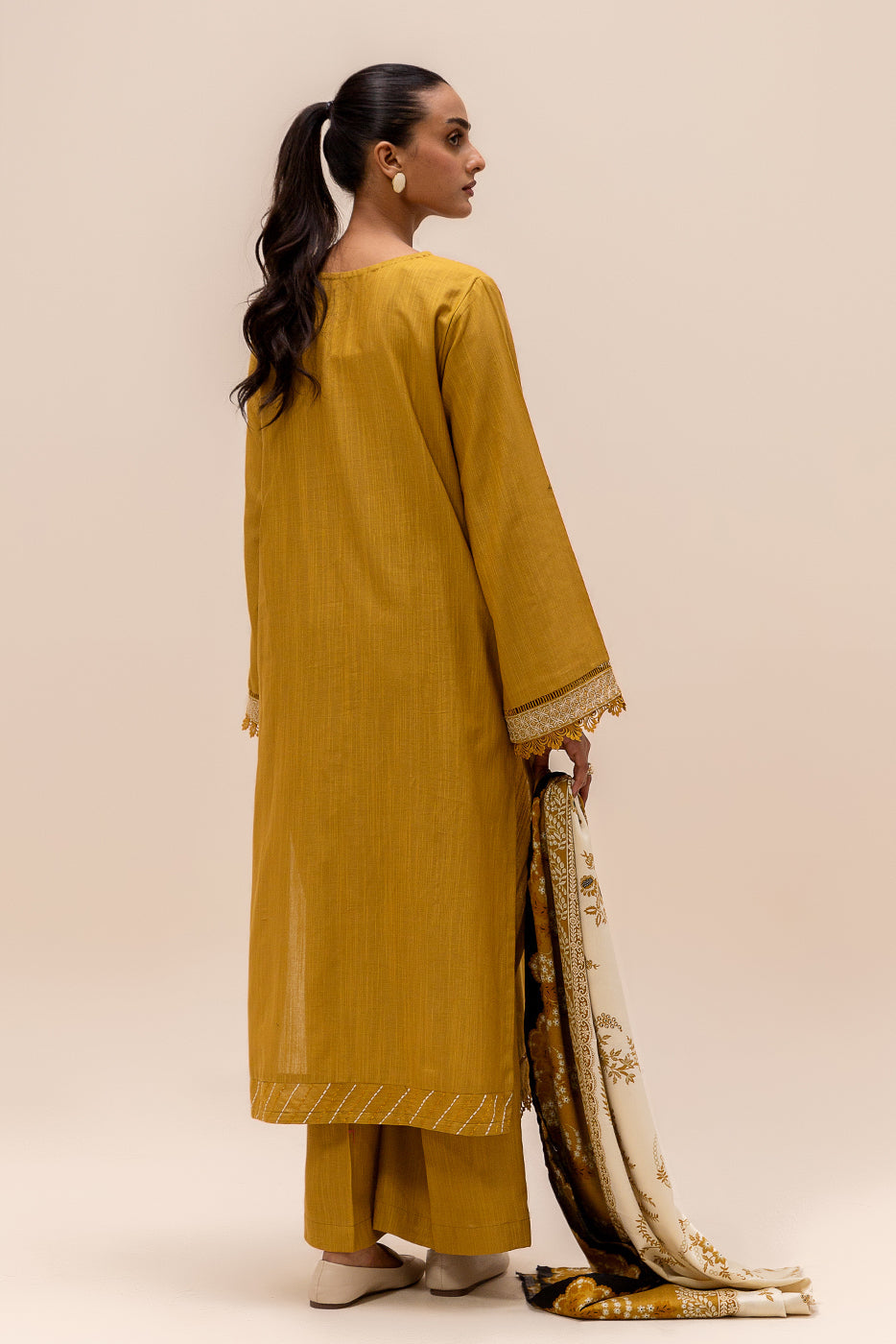 3 Piece Embroidered Khaddar Suit-Tuscan Tint (Unstitched)