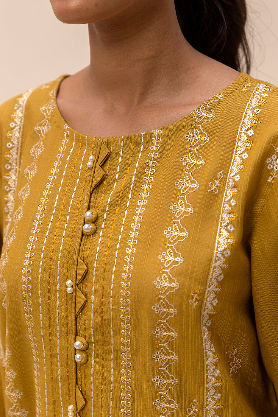 3 Piece Embroidered Khaddar Suit-Tuscan Tint (Unstitched)