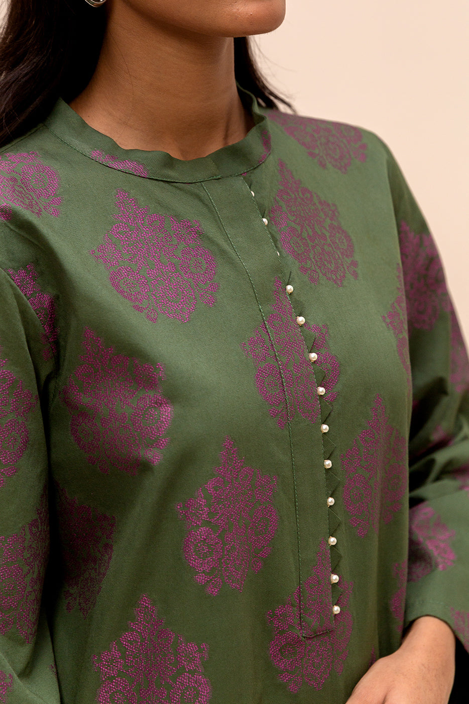 2 Piece Embroidered Jacquard Suit-Drylac Dew (Unstitched)
