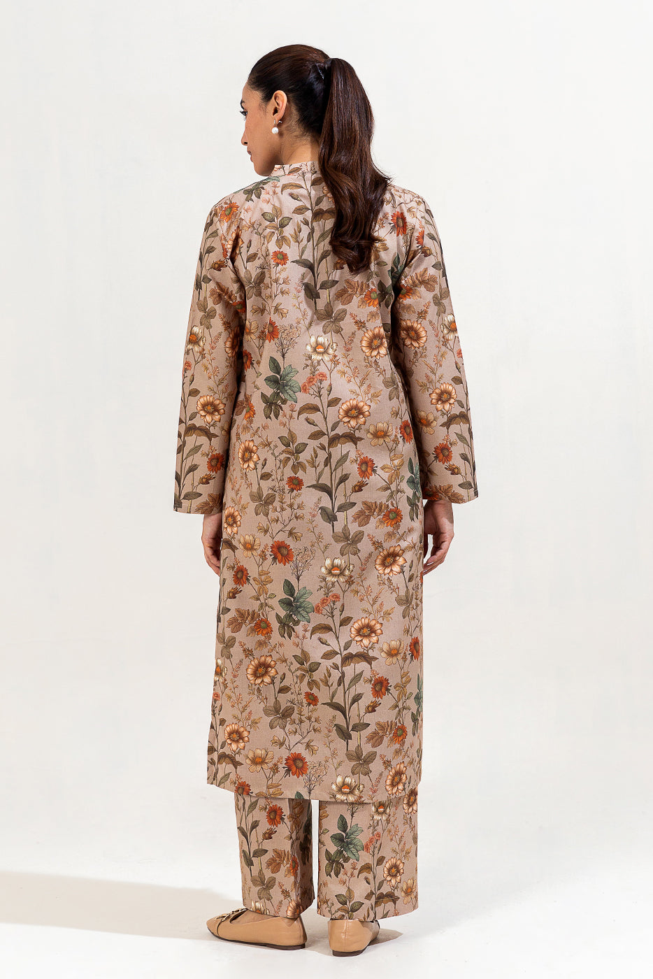 2 Piece Printed Linen Suit-Fall Garland (Unstitched)