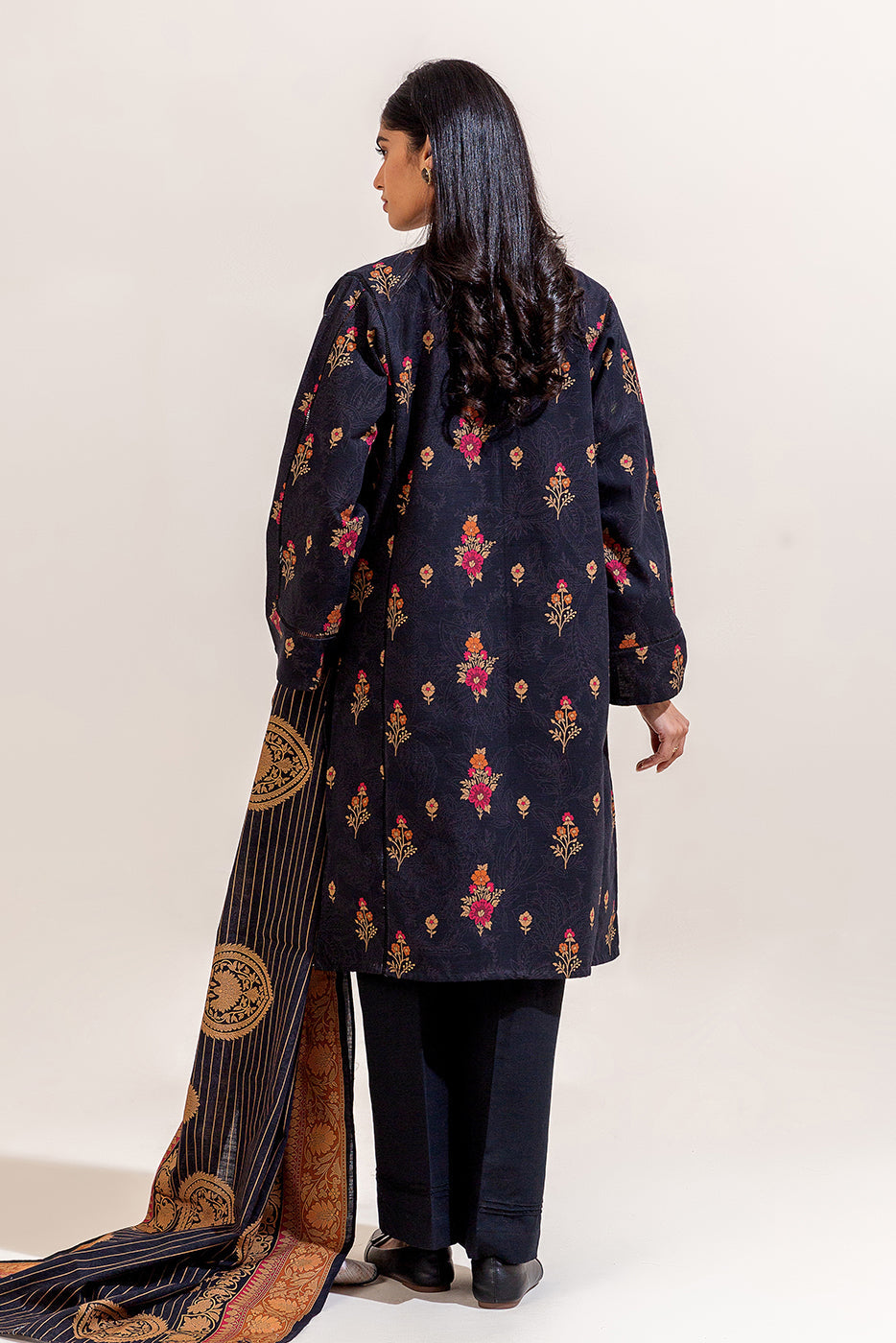 3 Piece Printed Khaddar Suit-Raven Verve (Unstitched)