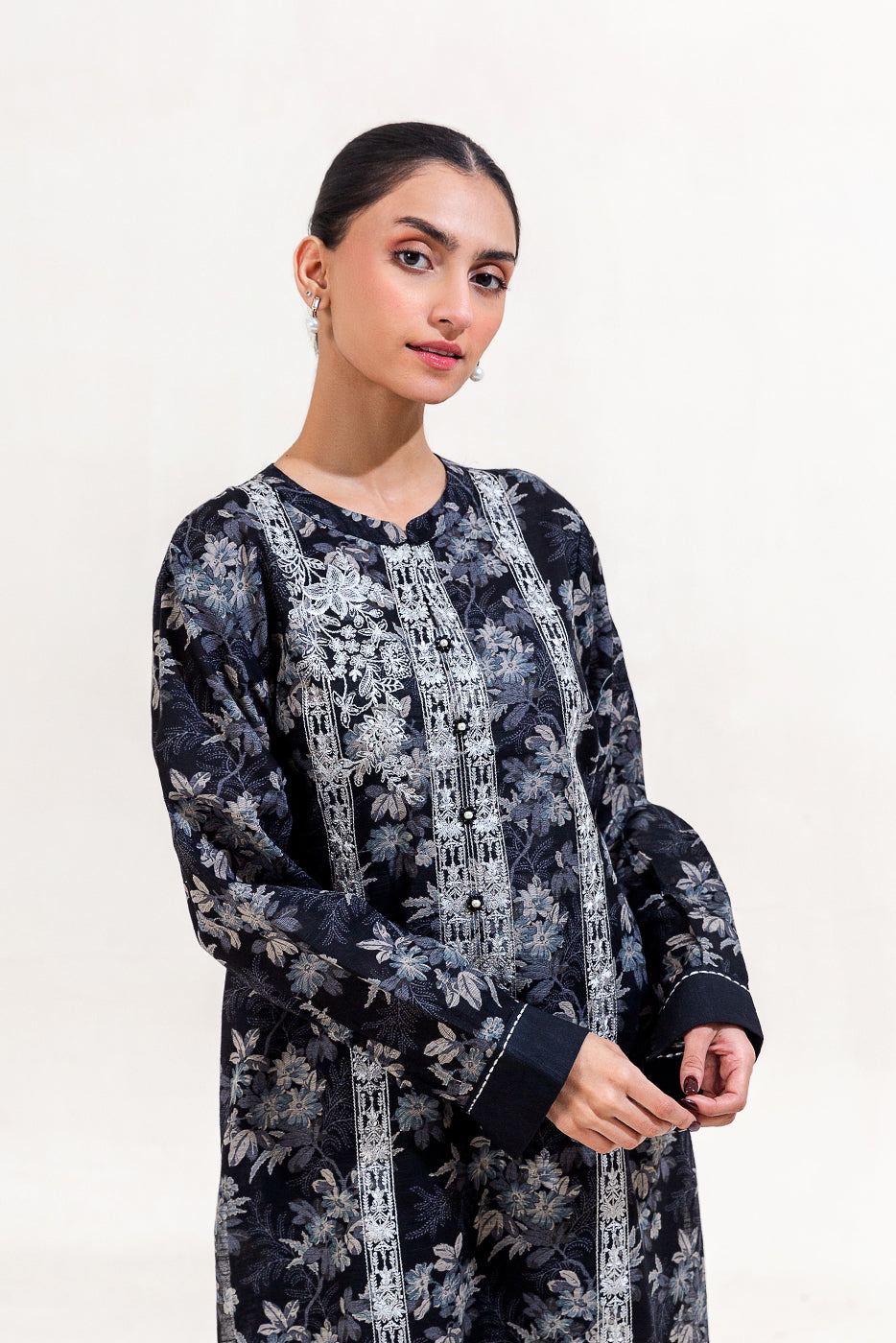 2 Piece Embroidered Khaddar Suit-Mystic Dusk (Unstitched)