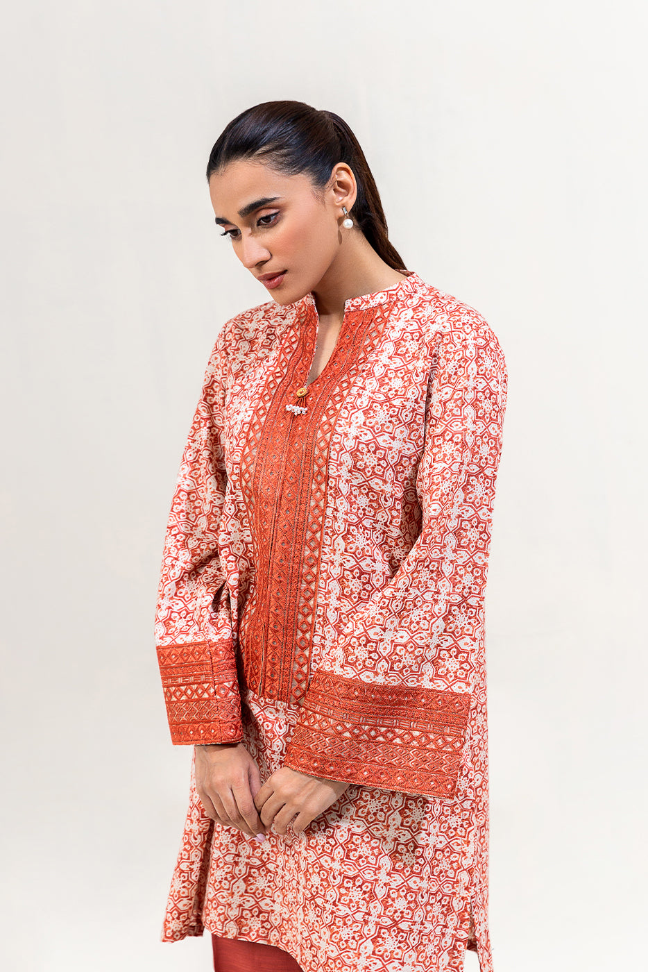 2 Piece Embroidered Khaddar Suit-Rustic Mosaic (Unstitched)
