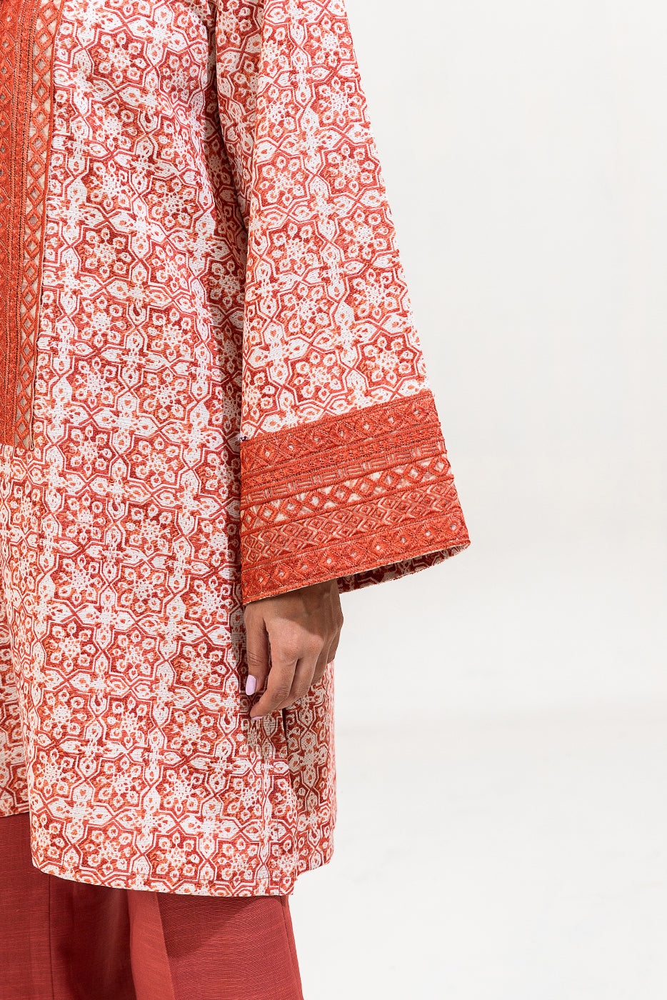 2 Piece Embroidered Khaddar Suit-Rustic Mosaic (Unstitched)