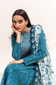 3 Piece Embroidered Khaddar Suit-Teal Glam (Unstitched)