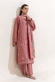 3 Piece Embroidered Khaddar Suit-Mystic Pink (Unstitched)