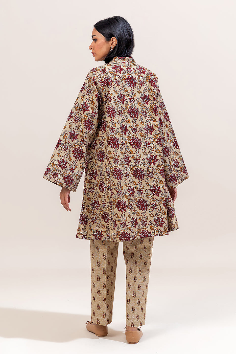 2 Piece Printed Khaddar Suit-Floral Charm (Unstitched)