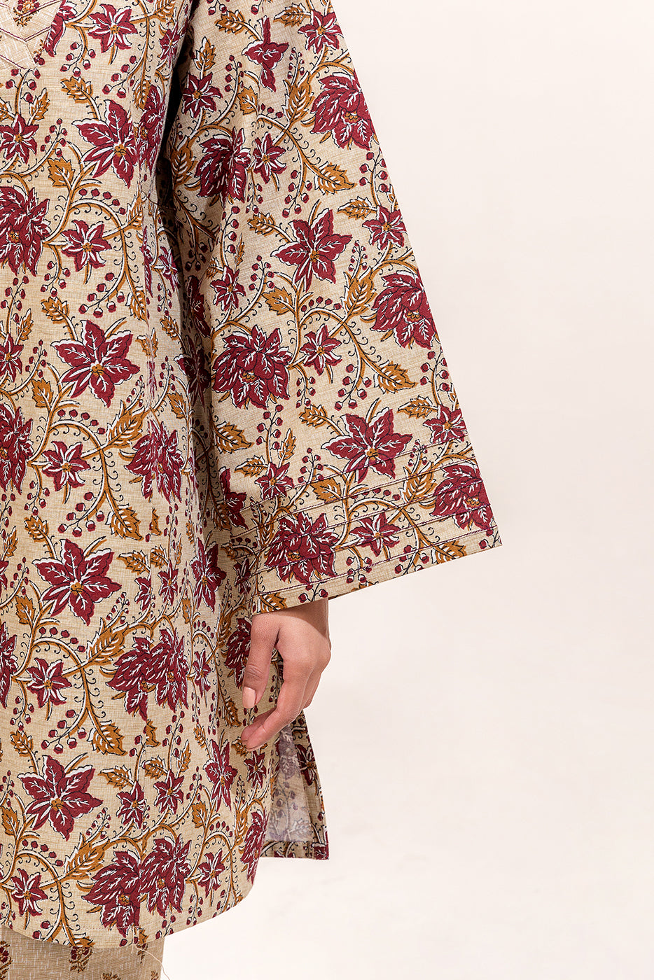 2 Piece Printed Khaddar Suit-Floral Charm (Unstitched)