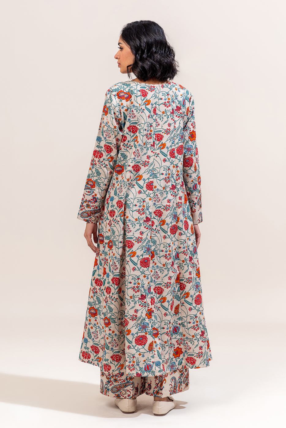 2 Piece Printed Khaddar Suit-Flora Dew (Unstitched)