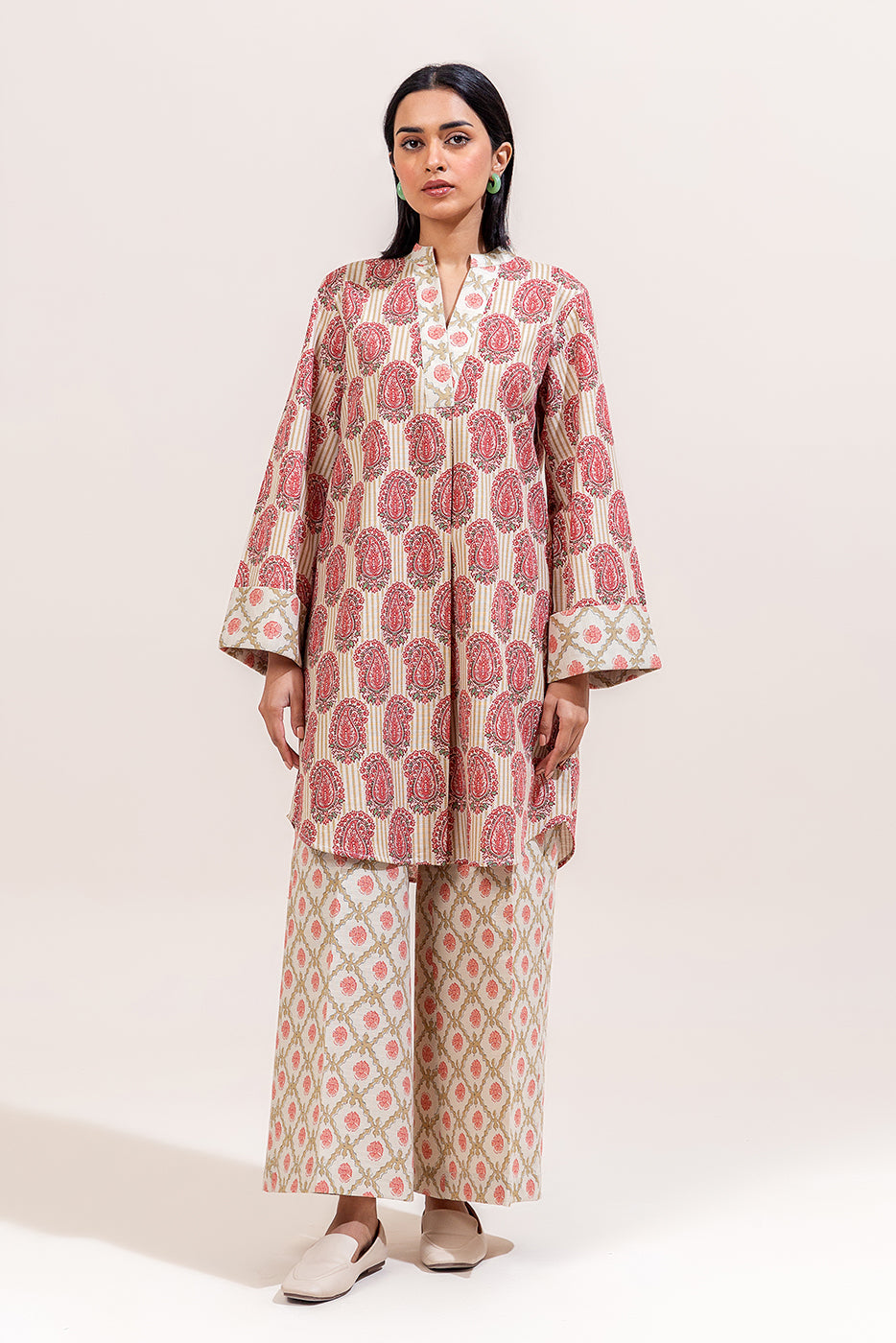 2 Piece Printed Khaddar Suit-Majestic Fleck (Unstitched)