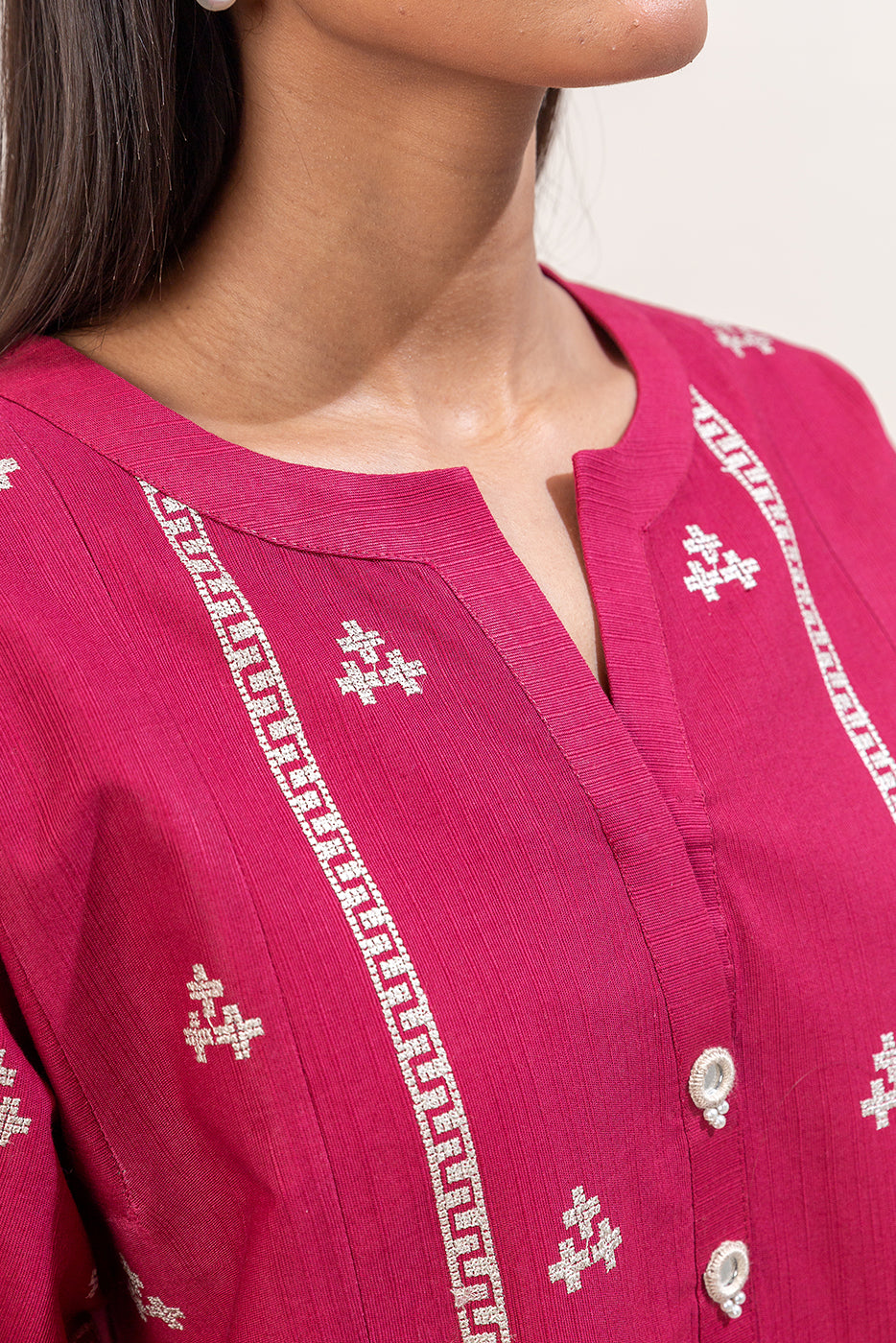 2 Piece Embroidered Khaddar Suit-Scarlet Verve (Unstitched)