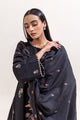 3 Piece Embroidered Khaddar Suit-Black Beauty (Unstitched)