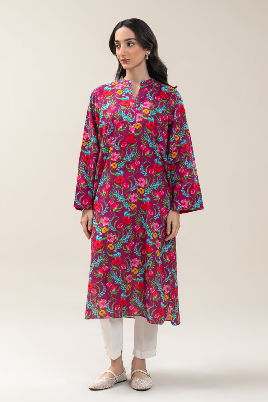 PRINTED KHADDAR SHIRT (PRET)BT2250002DP2036-MULTI-2000000294449-8