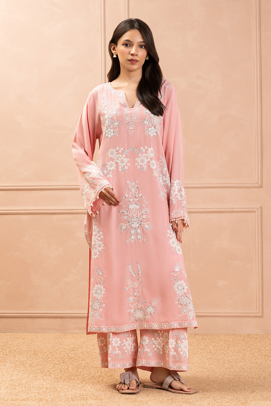 2 PIECE EMBROIDERED RAW SILK SUIT (LUXURY PRET)