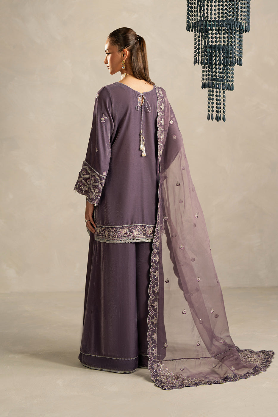 3 PIECE EMBROIDERED VELVET SUIT-HEATHER DUSK (UNSTITCHED)BT22501UN006514-PURPLE-2000000297379-3PC