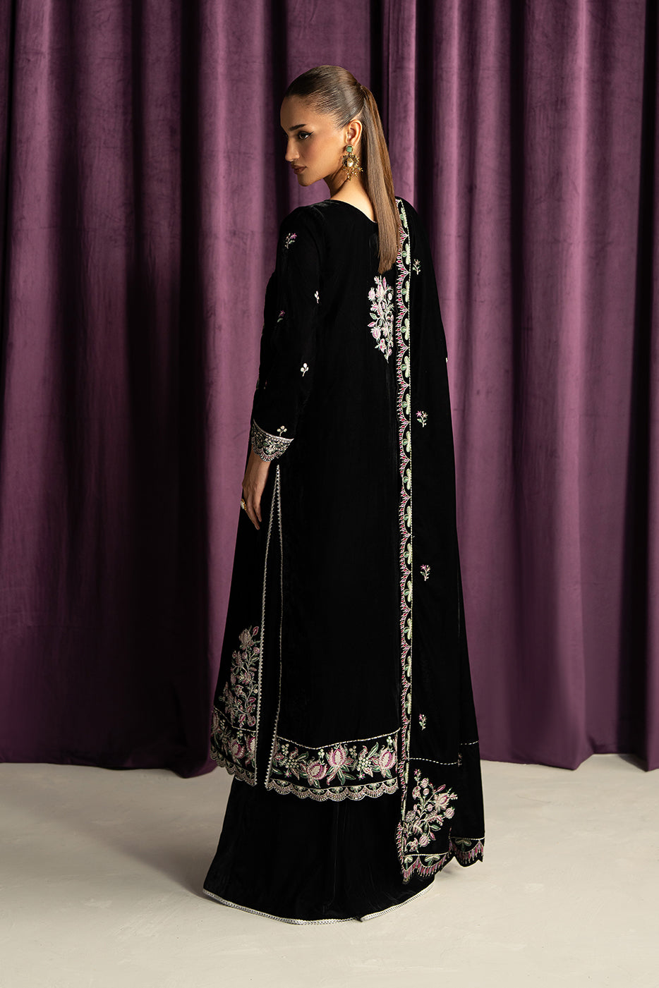 3 PIECE EMBROIDERED VELVET SUIT-MIDNIGHT DREAM (UNSTITCHED)BT22501UN006516-BLACK-2000000297381-3PC