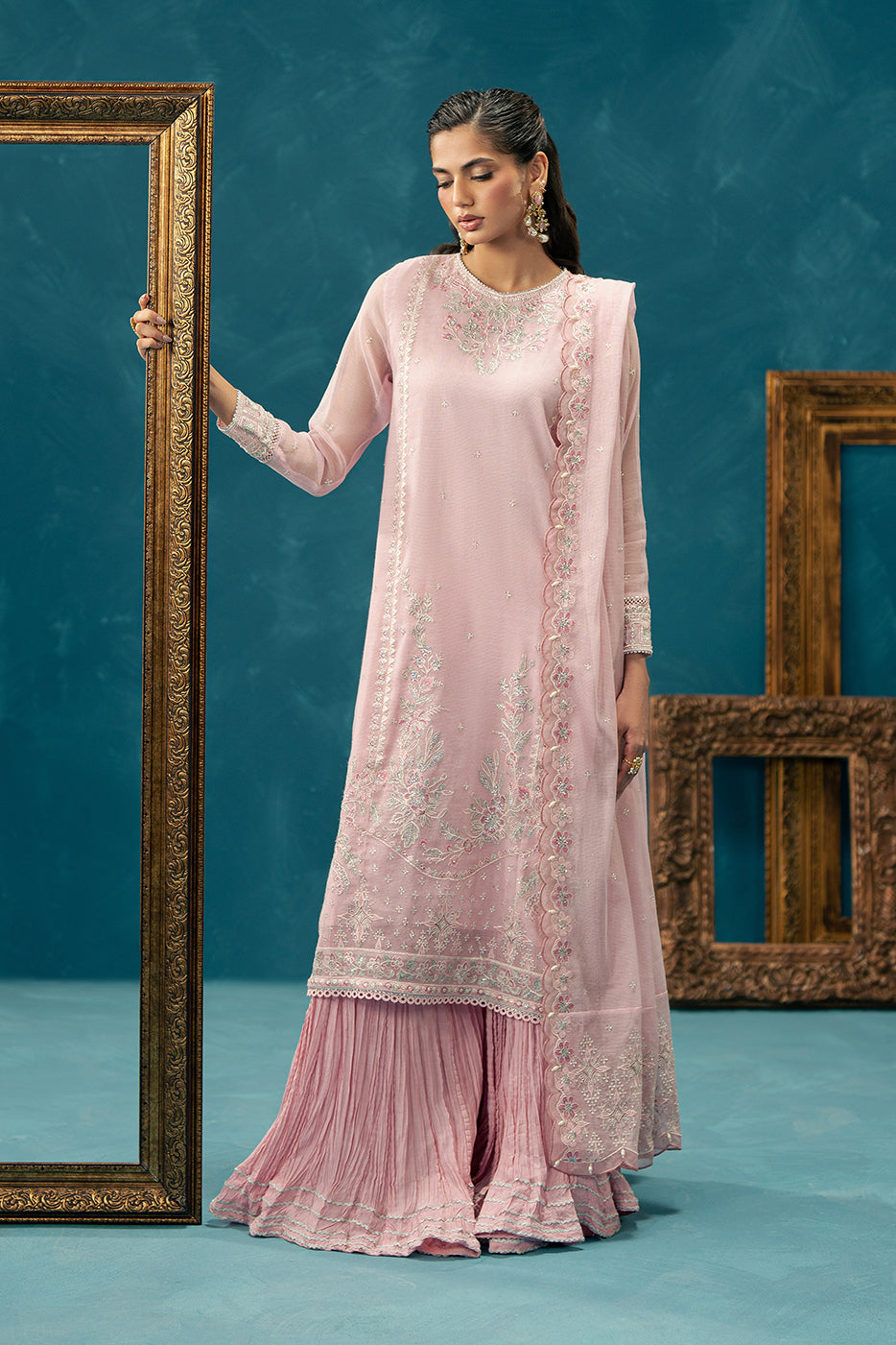 4 PIECE EMBROIDERED COTTON NET SUIT-BLUSH BREEZE (UNSTITCHED)BT22501UN006530-PINK-2000000297385-4PC