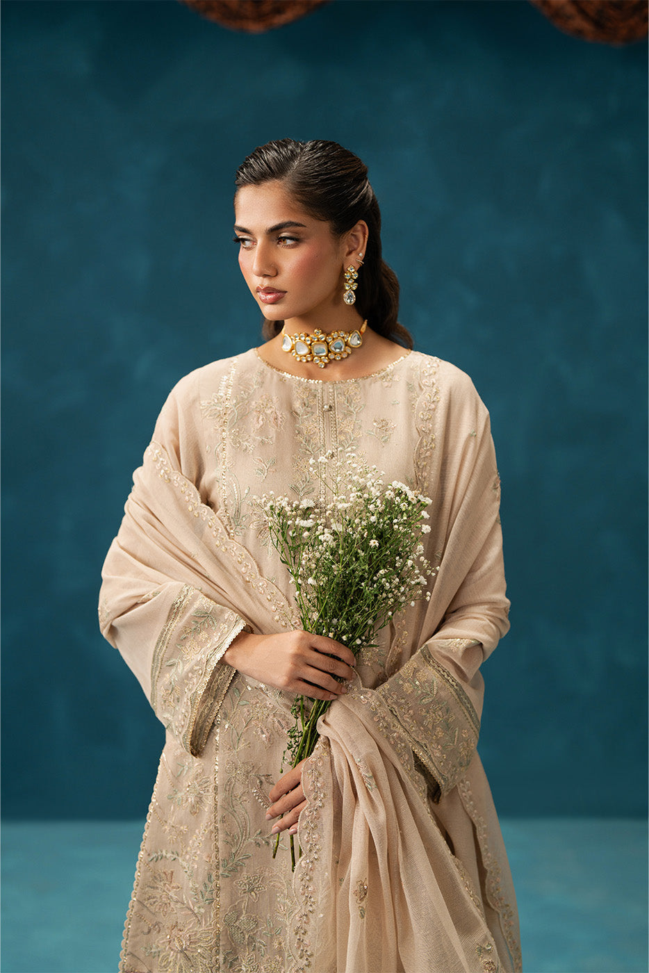 4 PIECE EMBROIDERED COTTON NET SUIT-FEATHER BEIGE (UNSTITCHED)BT22501UN006531-BEIGE-2000000297386-4PC