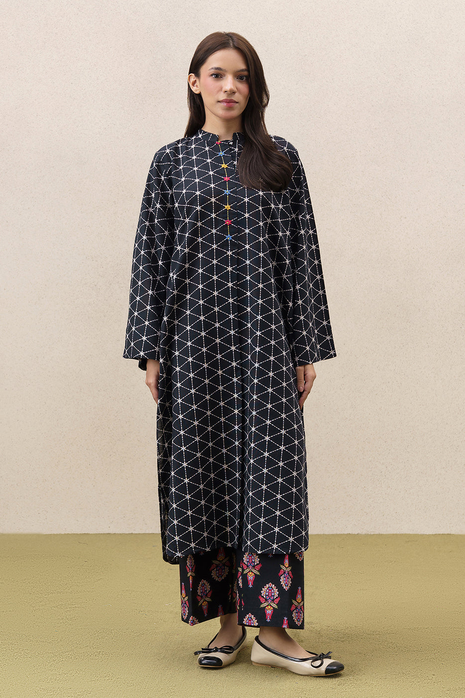 2 PIECE PRINTED SLUB KHADDAR SUIT (PRET)